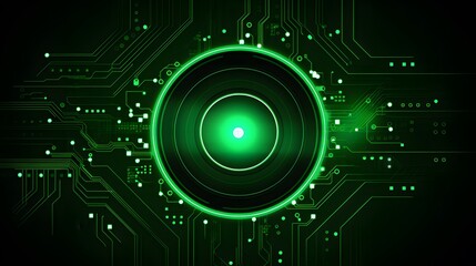 Obraz premium green Abstract technology background circles digital hi-tech technology design background. concept innovation. vector illustration