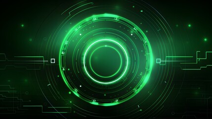 
green Abstract technology background circles digital hi-tech technology design background. concept innovation. vector illustration