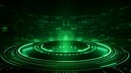 Fototapeta premium green Abstract technology background circles digital hi-tech technology design background. concept innovation. vector illustration