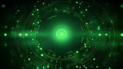 Obraz premium green Abstract technology background circles digital hi-tech technology design background. concept innovation. vector illustration