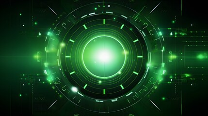 Obraz premium green Abstract technology background circles digital hi-tech technology design background. concept innovation. vector illustration