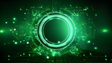 Obraz premium green Abstract technology background circles digital hi-tech technology design background. concept innovation. vector illustration