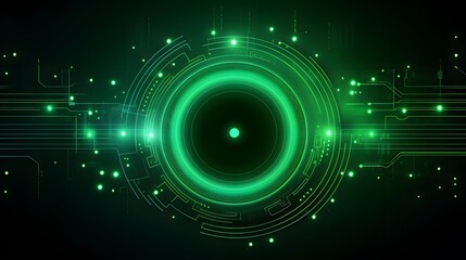 Obraz premium green Abstract technology background circles digital hi-tech technology design background. concept innovation. vector illustration
