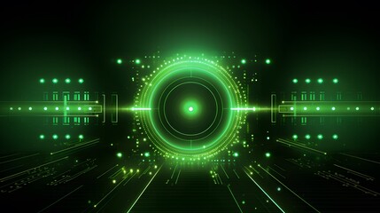 Obraz premium green Abstract technology background circles digital hi-tech technology design background. concept innovation. vector illustration