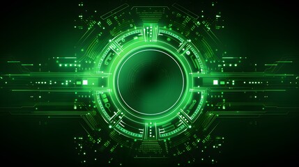 Obraz premium green Abstract technology background circles digital hi-tech technology design background. concept innovation. vector illustration