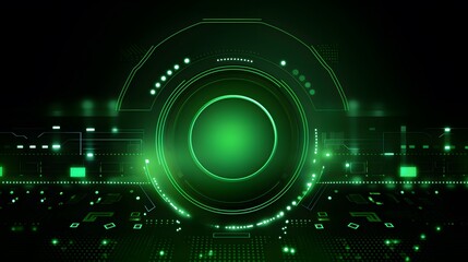 Obraz premium green Abstract technology background circles digital hi-tech technology design background. concept innovation. vector illustration