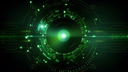 Obraz premium green Abstract technology background circles digital hi-tech technology design background. concept innovation. vector illustration