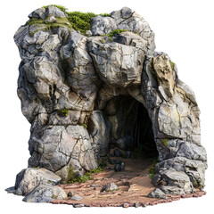 Big empty rock cave with entrance clip art