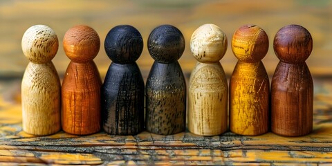 Figures representing a support group focused on building determination and maintaining focus on personal goals