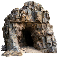 Big empty rock cave with entrance clip art