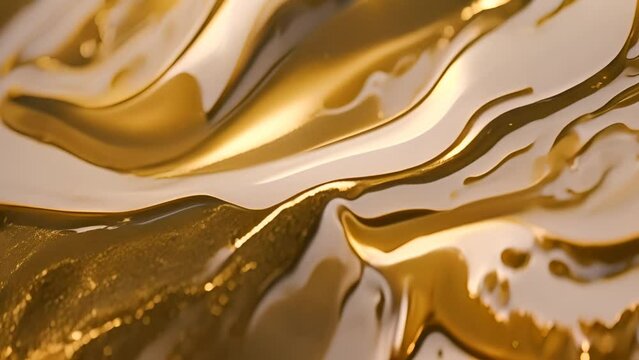 Close Up of Gold and White Marble Generative AI