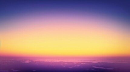 Tranquil sunset gradient over a cloud-covered horizon
