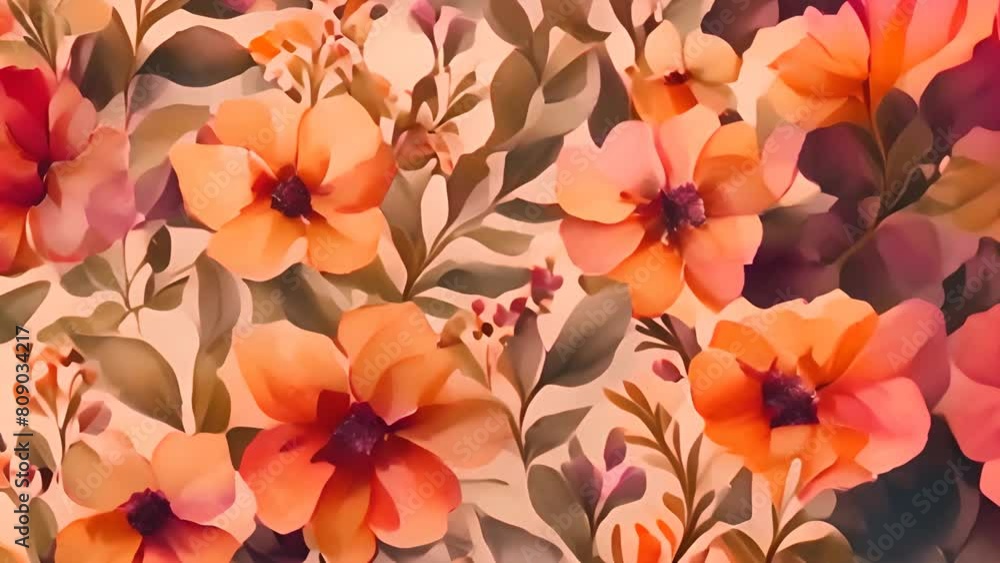 Poster close up of flower pattern on white background generative ai