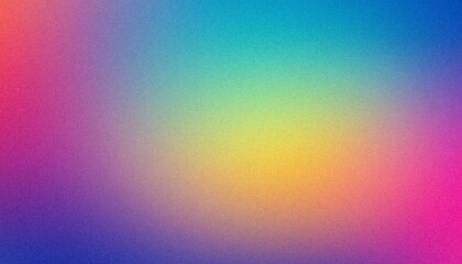 Colorful, grainy gradient texture that transitions through a spectrum of rainbow hues
