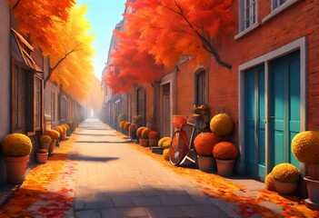 fall in the city