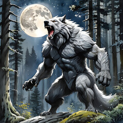 werewolf in the forest
