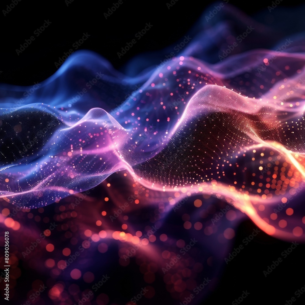Aufkleber tech abstract network mesh design backdrop.