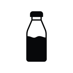 milk icon with white background vector stock illustration