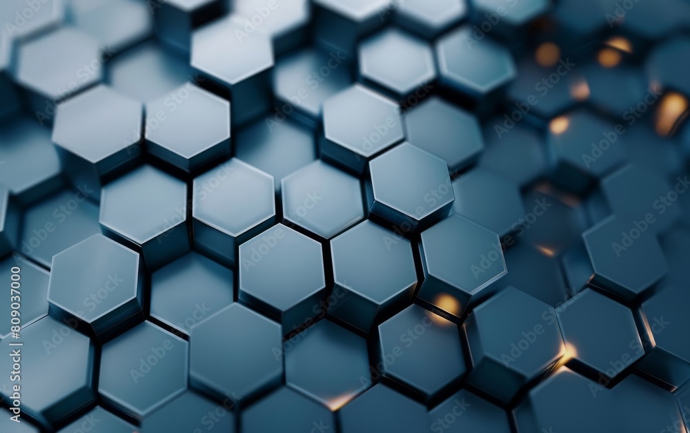 Poster design concept featuring hexagonal shapes in a grid formation. abstract geometric background with re