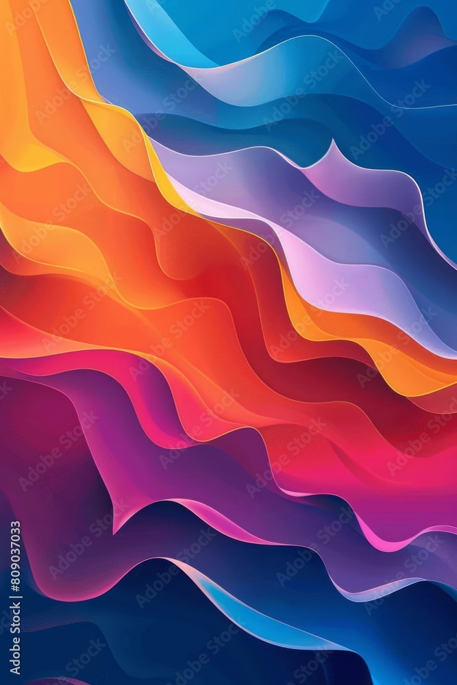 Aufkleber geometric pattern background with a flowing gradient for a modern poster design. abstract minimal co