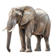 African elephant walking isolated on transparent background