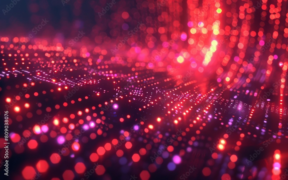 Poster moving digital data animations displayed on a black background.