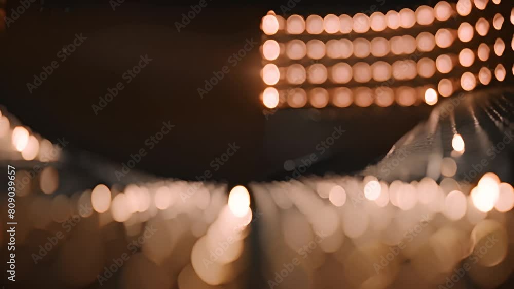 Poster close up of a string of lights generative ai