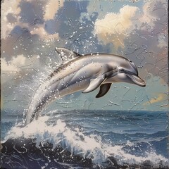 Dolphin leaping