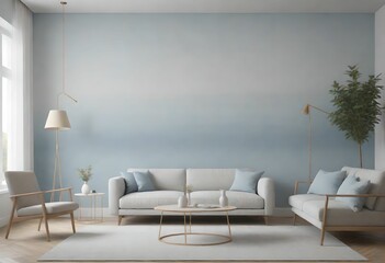 Home couch design: modern living room with sofa. 3D rendering