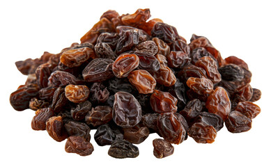Heap of mixed raisins isolated on transparent background png