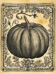 Vintage halloween pumpkin background
