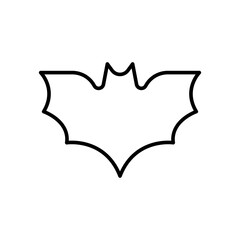 Bat outline icons, minimalist vector illustration ,simple transparent graphic element .Isolated on white background