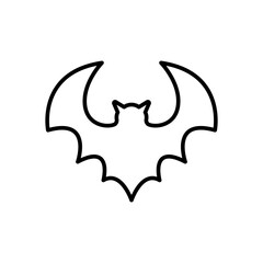 Bat outline icons, minimalist vector illustration ,simple transparent graphic element .Isolated on white background