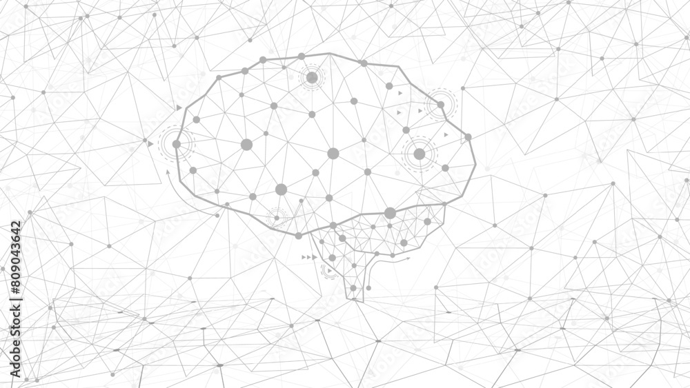Poster artificial intelligence. technology web background. virtual concept, the circuit board