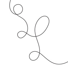 Squiggle line design element. Curved line design. isolated on white background. vector illustration. EPS 10 .	
	