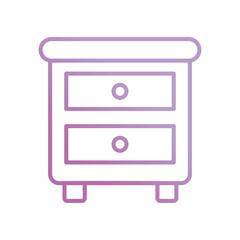 side table icon with white background vector stock illustration