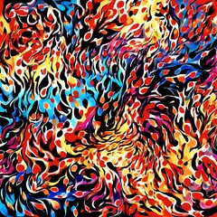 Blazing dance in the ocean of colors