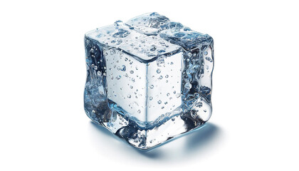 Ice cube isolated on white background 
