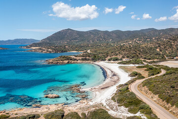 Spiaggia di Piscinnì, Coastal Drive SP71, South Sardinia, Italy