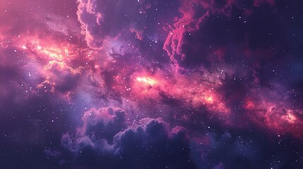 Obraz premium A galaxy of Atmospheric, Watercolor tone, pastel, 3d animator