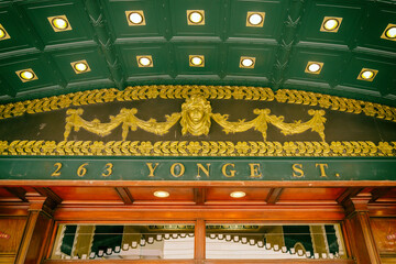 Building entrance decoration in Mirvish Theater (1920)  in Yonge Street, Toronto, Canada