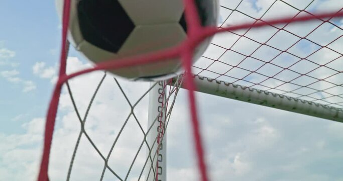 Soccer field impressions - Scoring a goal - Slow-mo