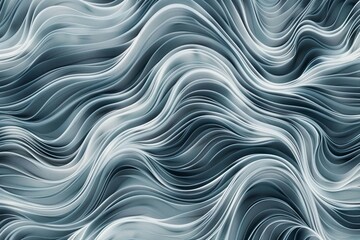 Soothing Blue Wavy Texture, Abstract Ocean Waves

