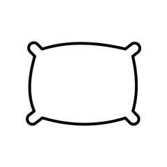 pillow icon with white background vector stock illustration