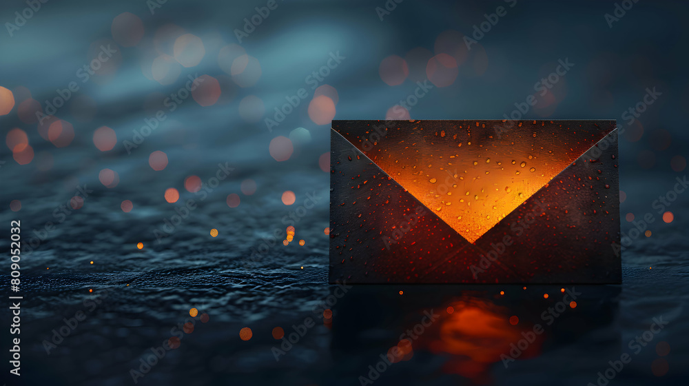 Aufkleber close up of hands typing client appreciation email with soft background and warm lighting - photo re