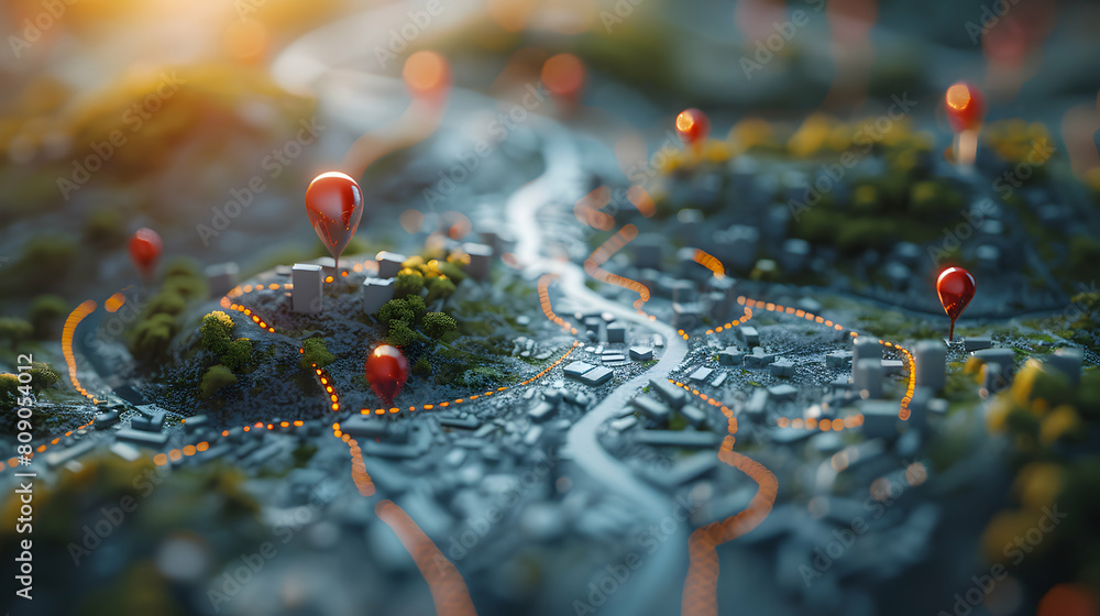 Poster customer journey mapping: exploring every stage for improved satisfaction - photo realistic concept
