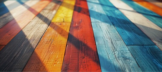 Wooden Interior Room with Vintage Parquet Flooring and Grunge Wall Texture	