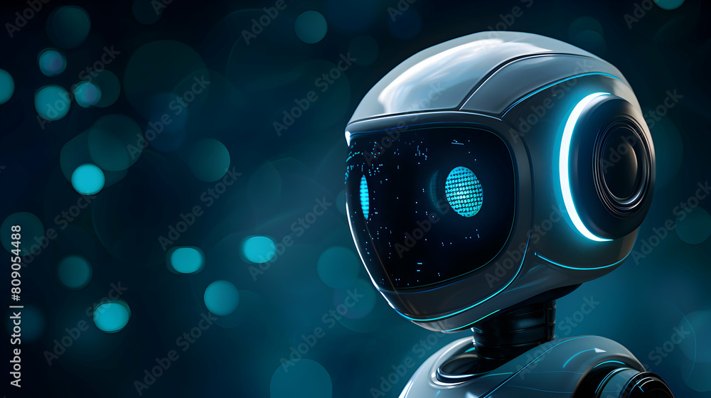 Poster efficient customer service chatbot providing quick answers, reducing wait times - conceptual photo i