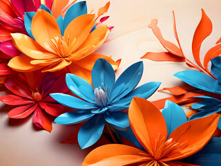 Abstract colorful flower background illustration 