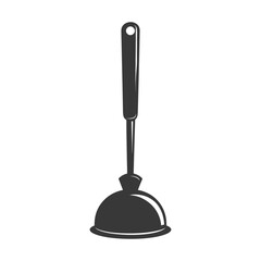 Silhouette toilet plunger black color only
